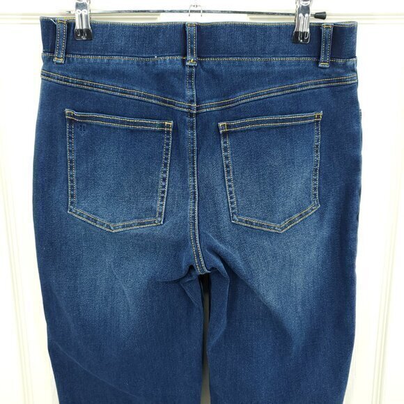 Betabrand Straight-Leg 4-Pocket Yoga Denim MP Dark Blue - Picture 6 of 16